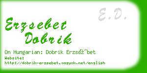 erzsebet dobrik business card